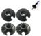 Ceeyoll 4 Stück Tourenteller Schneeteller mit Gewinde Trekking Pole Basket Mud Ski Basket - Matschkörbe Gummipuffer Tourenteller für Die Meisten Standard Wanderstöcke Gummipuffer für Wanderstöck