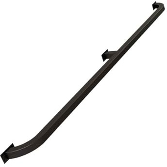 NISMIA Nero,100CM, Maniglione a Muro Rustico, Barra per trazioni Antiscivolo Moderna, corrimano Tubolare per Scale/corridoio/Villa/soffitta