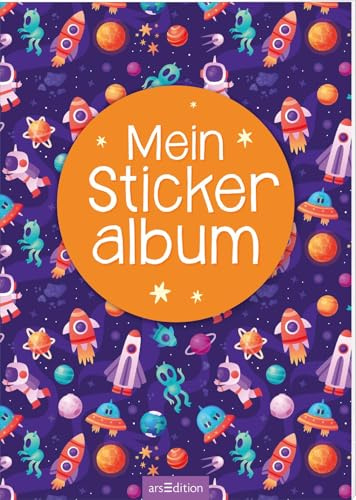 Mein Stickeralbum – Weltall: Sammelalbum mit beschichteten Seiten für das einfache Ablösen und Neugestalten der Stickersammlung | für Kinder ab 3 Jahren, Teenager und Erwachsene