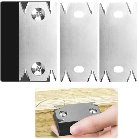 Furnierkantenanleimer mit 2 Ersatzklingen, Holzbearbeitungsschere Rechtwinklig, Kantenhobelmaschine für Holz PVC ABS