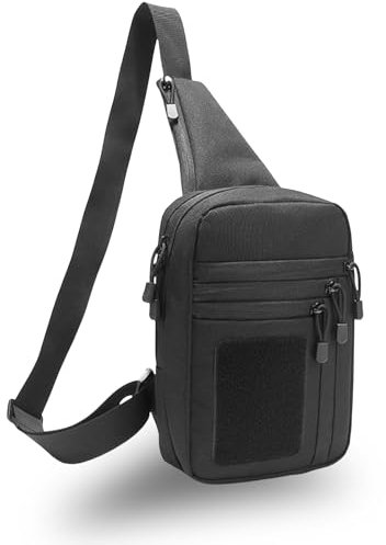 Vimmvid Oxford-Stoff Taktische Tasche Schulterholster Tasche Brusttasche Militär Verdeckte Holster Tragetasche Geeignet für Kurze, Mittlere und Lange Touren Laufen und Klettern