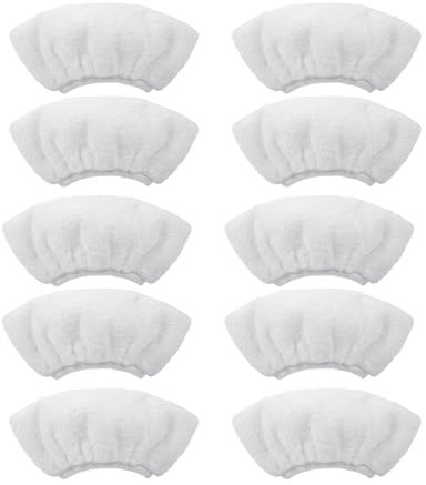 10 Stück Mikrofaser Überzugsset Dampfreiniger Zubehör, Steam Mop Pads, Ersatzbezug Tücher für Handdampfreiniger, Dampfbesen Ersatztücher, Dampfreiniger Ersatzbezüge SC1, SC2, SC3, SC4, SC5, SV7