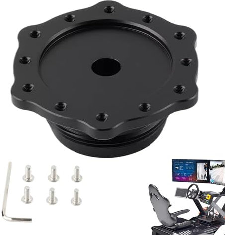Teksome Gaming Lenkrad Adapter - Aluminium-Lenkradadapter für Rennsimulation - Fahrzeugzubehör Für Rennsysteme & Spielgeräte Kompatibel Mit Den Meisten Konsolen Für Damen Und Herren