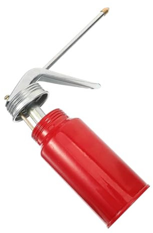Alipis Bidon D'huile Haute Pression 200 ML Graisseur Manuelle Rouge pour Lubrification Moteur Voiture Usage Mécanique