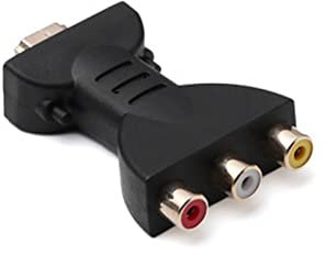 TICFOX Convertitore RCA RGB RCA 1080p adattatore di sincronizzazione audio e video per TV e PC