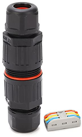 Culnflun Wire Connector IP68 Flame Retardant Wire to Wire Adapter PA66 Silicone Rubber Pad 6 12mm Cable Diameter (PCT2-3)