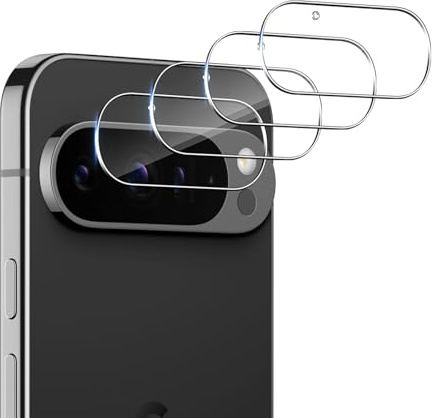 Wonsoso for Google Pixel 9 Pro Camera Lens Protector - Crystal Clear (4 Pack) Tempered Glass Lens Film, 9H Hardness Rear Camera Protection Lens Protector Anti-Scratch Lens Protection