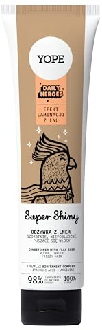 YOPE - Super Shiny Haarspülung mit Leinsamen - Glättet regeneriert und stärkt für glänzendes geschmeidiges Haar - Effekt wie Laminierung - Für tägliche Pflege und Schutz vor Schäden - 170 ml