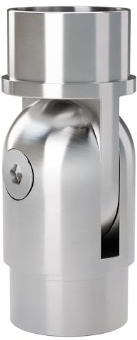 Buchetmann 2 Edelstahl V2A Variabler Steckverbinder Ø 42,4 mm - rostfreier variabler Steckverbinder für Rundrohre, Handläufe und Geländer, Metallbau, Heimwerken