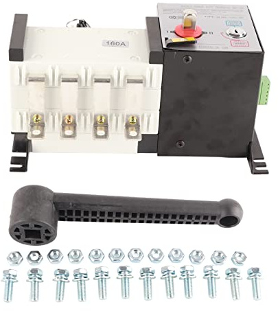 Interruptor de Transferencia Automática 160A 400V Generador Conmutador Dual PC Resistente para Uso Doméstico Exterior Industrial