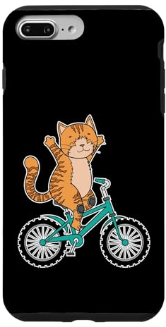 Custodia per iPhone 7 Plus/8 Plus Gatto con Bicicletta