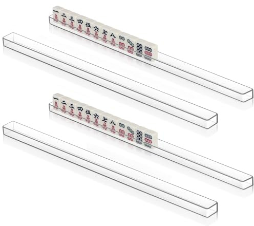 CHICAMPERA Mini Mahjong Rack Portable Tile Holder 4pcs U-Shaped ABS Organizer Suitable for Mahjong Display Racks on the Go