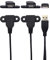 Cavo prolunga USB 2.0 di ricarica, USB 2.0 maschio a 2 USB 2.0 cavo femmina montaggio a pannello con foro per vite per armadietto del vino, hotel(1.5m)