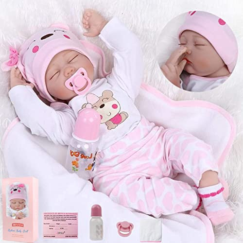 ZIYIUI 55 cm 22 Zoll Reborn Puppe Realistisch Weiches Vinyl silikon Handgemacht Reborn Baby Mädchen Lebensechte Babypuppen Neugeborenes Junge mädchen Spielzeug Weihnachts Geschenk
