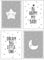 4Good Epictures Süße Kinderzimmer Bilder in unterschiedlichen Designs für Jungen und Mädchen sowie auch Für Babyzimmer (Himmel Grau, A4)