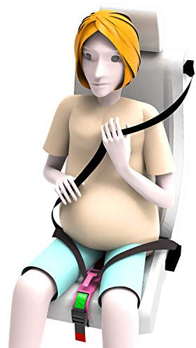 Hikig Ceinture de sécurité de grossesse, Ajusteur de ceinture de sécurité pour les femmes enceintes, Confort et sécurité pour le ventre de mamans enceinte (Rose)
