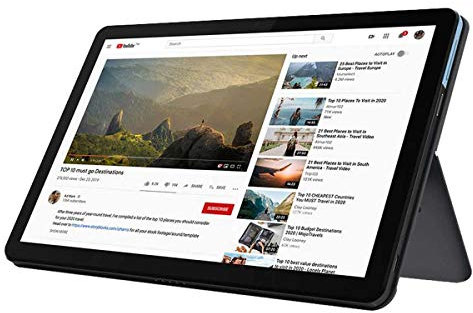 Lenovo Chromebook Duet, 2-in-1, 10.1 WUXGA (1920 x 1200) Display, MediaTek Helio P60T, 4GB LPDDR4X RAM, 64GB eMCP SSD, Integrated ARM G72 MP3 Graphics, Chrome OS, ZA6F0031US, Ice Blue + Iron Grey
