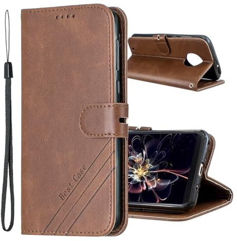 MRSTER Hülle für Honor 9X, Vintage Dünne Handyhülle mit Standfunktion Kartenfächern Premium PU-Leder Tasche Flip Schutzhülle Kompatibel mit Huawei Honor 9X. HX Retro Brown