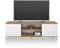 Mobili Fiver, Meuble TV Rachele, Bois Rustique - Frêne Blanc, 150 cmx42 cmx48 cm, Meuble TV Design pour TV jusqu'à 65'' TV, Made in Italy