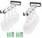 Yhuasia Gläserhalter Schrank, 2 Stück Weinglashalter, Gläserschiene, Metall Gläserhalterung Hängend, Weinglas Schiene zum umhängen, Weingläser Halter für Bar Küche Pub Restaurant, Schwarz