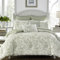 Laura Ashley Home | Natalie Collection | 5-teiliges Bettbezug-Set – 100% Baumwolle, wendbar, mittelschwere Bettwäsche, inklusive Bonus Euro Sham und Überwurfkissen, Doppelbett, Grün, Twin