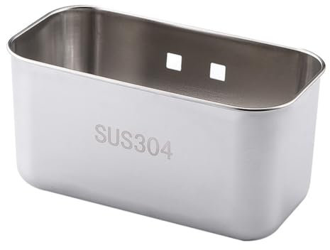 Luxshiny 18 * 9CM Stainless Steel Sink Draining Storage Basket Storage Rack Food Strainer with Suction Cup