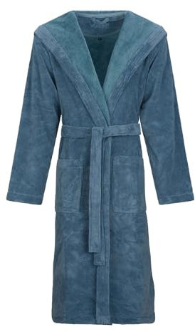 Vossen Damen & Herren Bademantel Lynn polo blue M