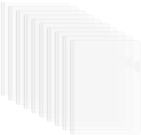 Couvertures de Rapport A4, 10pcs A4 Reliure Présentation Dossier, Plastique Chemise Couvertures, Transparent Dossier Coulissante, Barre Coulissante Présentation Dossier Fichiers.Hold 75 feuilles