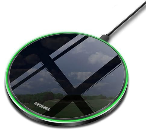 FDGAO 20W Wireless Charging Pad - Fast Wireless Charger Compatible with iPhone 16 Pro Max/15/14/13/12/11/X/XS/8 plus;AirPods Pro/4; Samsung Galaxy S25/S24/S23/S22/S21/S20/S10/Note 20/10
