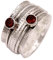 Goyal Jewels Granat Edelstein Silber Ring Massiv 925 Sterling Silber Spinner Meditation Ring Alle Größen Männer Frauen Ring Geschenkartikel Aussage Handgemachter Schmuck GESR149 (60 (19.1))