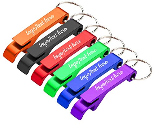6 PCS Abridor de botellas personalizado Llavero Abridor de botellas de cerveza de aluminio personalizado Grabado Cualquier texto Cervecería, Bar, Restaurante, Agente de propiedad, Graduación
