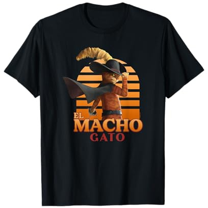 DreamWorks Puss In Boots: The Last Wish El Macho Gato Logo Maglietta