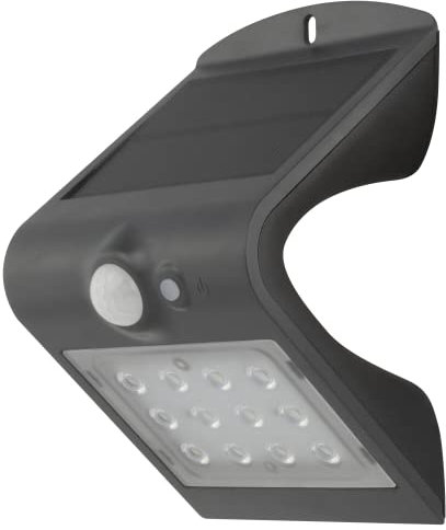 REV BUTTERFLY Solarleuchte für außen, IP65, Aussenlampe mit Bewegungsmelder, Solarlampe, Solarleuchte; 1200mAh, Li-Ion, 1.5W, anthrazit