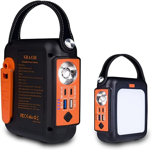 Power Bank 20000mAh klein Aber stark (USB C Input & Output) Stromspeicher für Camping mit Taschenlampe und Handgekurbelte Lademethode, Kraftvolles Aufladen für Handy