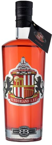 Sunderland Gifts for Men & Women | Official Sunderland AFC Strawberry & Rhubarb Flavoured Vodka for Black Cats Football Fans | Premium Alcohol by Bohemian Brands – 70 cl