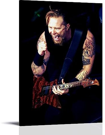 UMCHU James Hetfield Show Poster Dekorative Malerei Leinwand Wandkunst Wohnzimmer Poster Schlafzimmer Malerei,Wandkunst Bilddruck Moderne Familienzimmer Dekor 24x36inch(60x90cm)