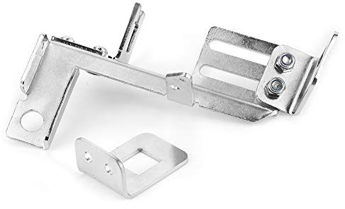 2pcs Throttle Cable Bracket Kickdown Chrome Steel Carburetor Linkage Bracket Throttle and Kickdown Cable Bracket Kit Fits for Chevy SBC BBC Holley