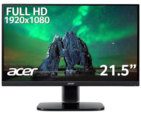 Acer KA222Qbi 21.5 inch Full HD Monitor (IPS Panel, FreeSync, 75Hz, 1ms, HDMI, VGA, Black) (Renewed)