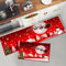 HZVRTN Weihnachtsteppich rutschfest Waschbarer Weihnachtsmann Druck Teppich für Küche, Flur, Wohnzimmer, Büro, Kinderzimmer, Weihnachtsdekoration für Zuhause (40x60+40x120cm, Weihnachts A)