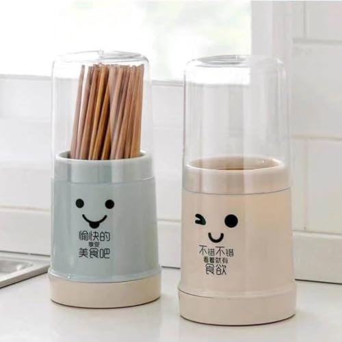 Cage à Baguettes De Drainage, Pot Ustensiles Cuisine, Porte-Ustensiles Avec Couvercle, Porte-Ustensiles De Cuisine En Plastique Pour Comptoir, Organisateur D'ustensiles De Crock, (Beige)