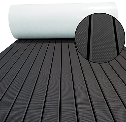 KXKZREN EVA Foam Boat Flooring Faux Teak Boat Decking Sheet Easily Cut Non-Slip Marine Mat Dot Texture Self-Adhesive Flooring Sheet for Pontoon Motorboat RV Yacht Kayak Cooler Tops 240x90cm