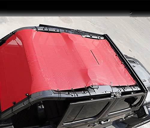 Autoplanen & Garagen Car Roof Mesh Top Sunshade Cover UV Protect Heat Insulation Net Accessories for for Wrangler JL 4 Door 2018 2019 2020 2021 2022 Wetterfeste Auto-Abdeckung
