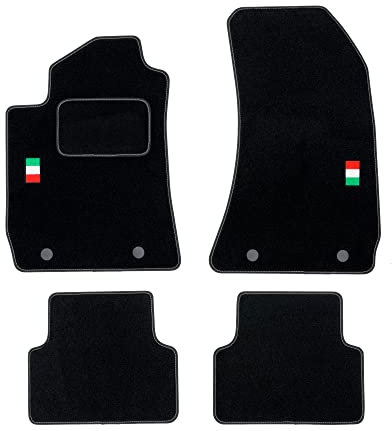 MOTOS Personalisierte Velours-Fußmatten passend für FIAT Fiorino III 2007-2020 - Personalisierte, Matt, Weiß - halten Sie Ihr Auto sauber und komfortabel mit unseren Fußmatten