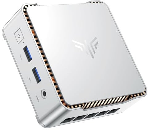NiPoGi Mini PC Ιntel Alder Lake-N97(bis zu 3,6 GHz), 16 GB DDR4 512 GB M.2 SSD Mini Desktop Computer W-11 Pro, Dual-WiFi, HDMI 2.0, DP, 4K UHD Dual Display E2 Mini-PC mit VESA für Schule, Büro, Heim.