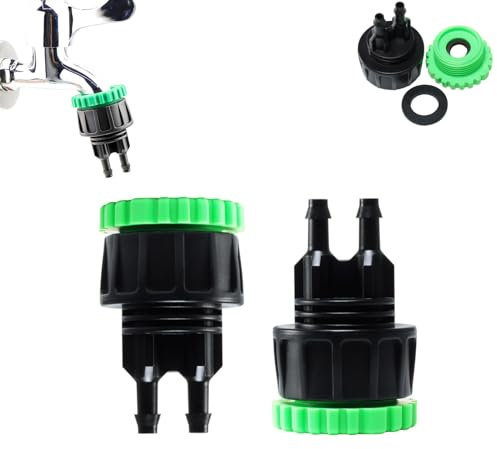 WAXCMXYH Connettori per tubi di irrigazione a goccia, tubo da giardino da 1/4 a 1/2 3/4 femmina connettore a Y per irrigazione 4/7, adattatore per tubo da giardino per irrigazione prato