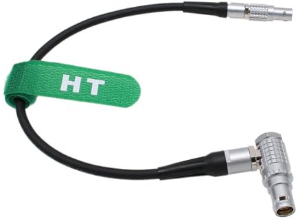 HangTon Komodo-X Stromkabel für RS3 Gimbal Tilta Pass Through Plate auf rote DSMC2 DSMC3 Kamera, 2-poliger Stecker auf 6-polige Buchse, rechtwinklig, 30 cm