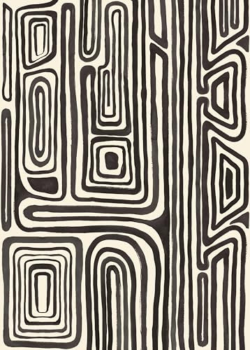 Rasch Tapete 557893 - Fototapete auf Vlies mit Muster im Afrika-Style in Schwarz und Weiß aus der Kollektion Onzself - 2,80 m x 2,00 m (LxB)