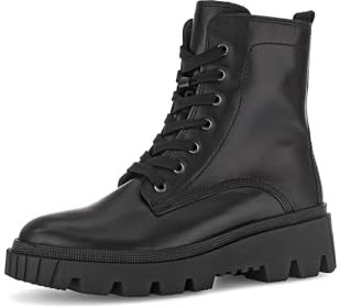Gabor Damen Combat Boots, Frauen Stiefeletten,Winterschuhe,gefüttert,Stiefel,Bootee,Booties,halbstiefel,Kurzstiefel,schwarz (Uni),42 EU / 8 UK