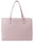 Tommy & Kate GLORIA Spacious Tote Bag for Women Shoulder Laptop Tote Bag Large PU Leather Ladies for Work School Business with Zipped Compartment and Inner Pocket (Baby Pink)