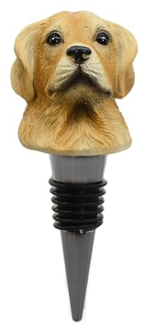 Wine Bottle Stopper Golden Retriever Dog Decorative Beverage Wine Cork for Housewarming Gift,Christmas,Thanksgiving